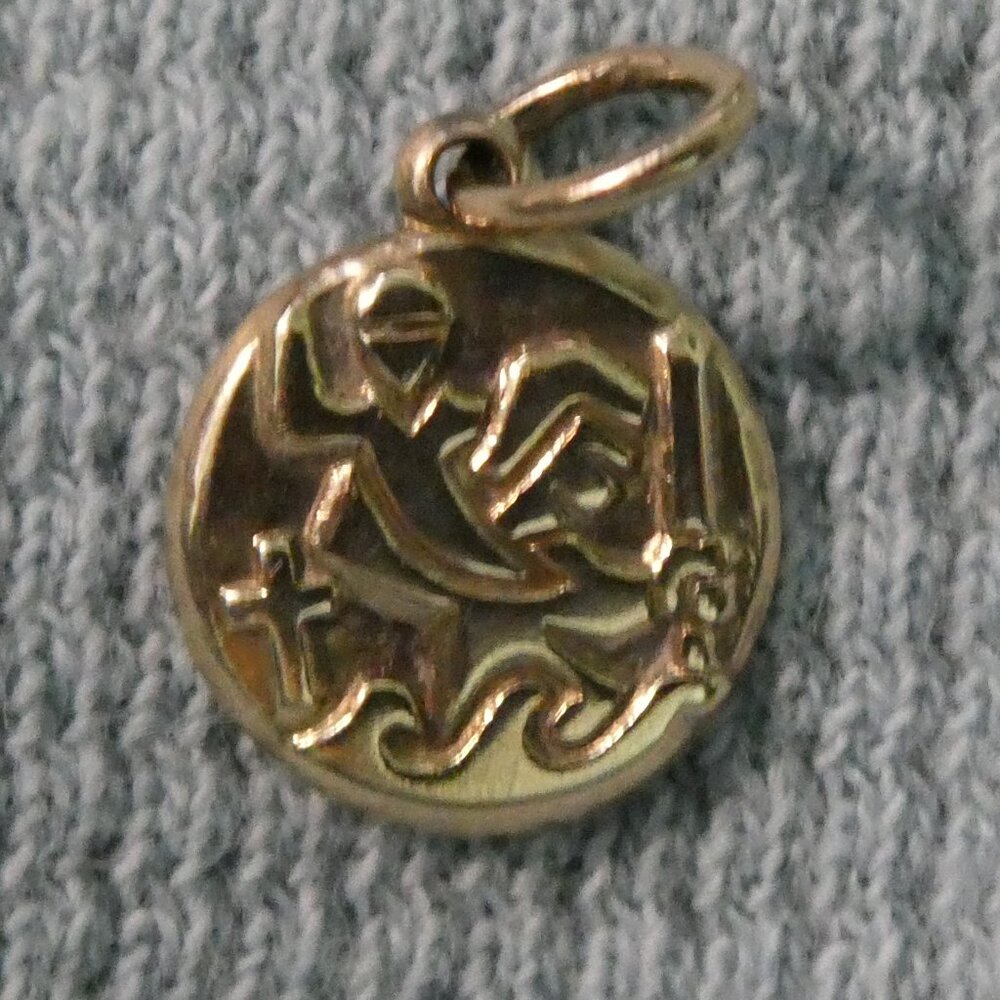 James Avery 14k gold St. Christopher vintage pendant/charm